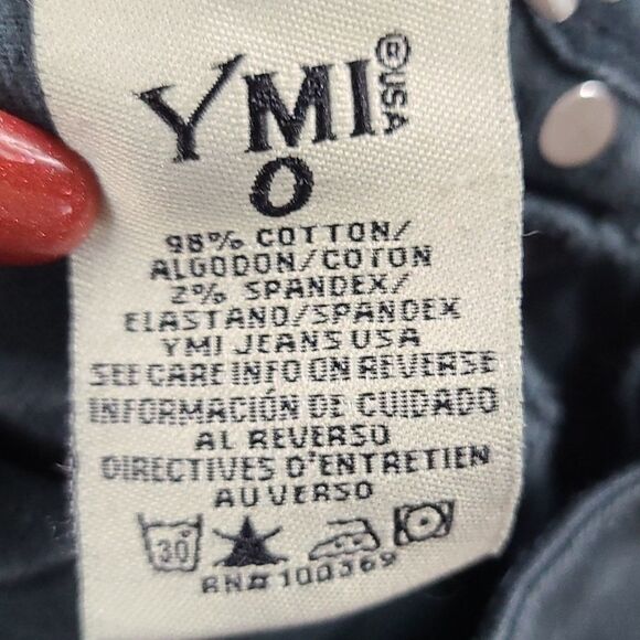 YMI Mid-Rise Distressed Wanna Bigger Butt Army Green Jeans Ripped Jegging - Picture 8 of 8